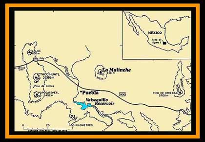 Hueyatlaco Area Map